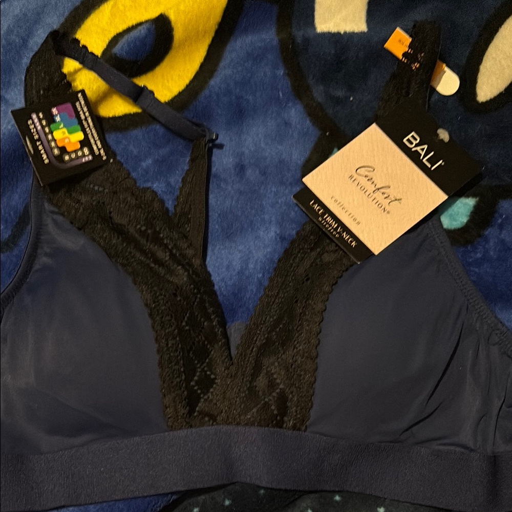 Bali Black and Blue Lace Bra